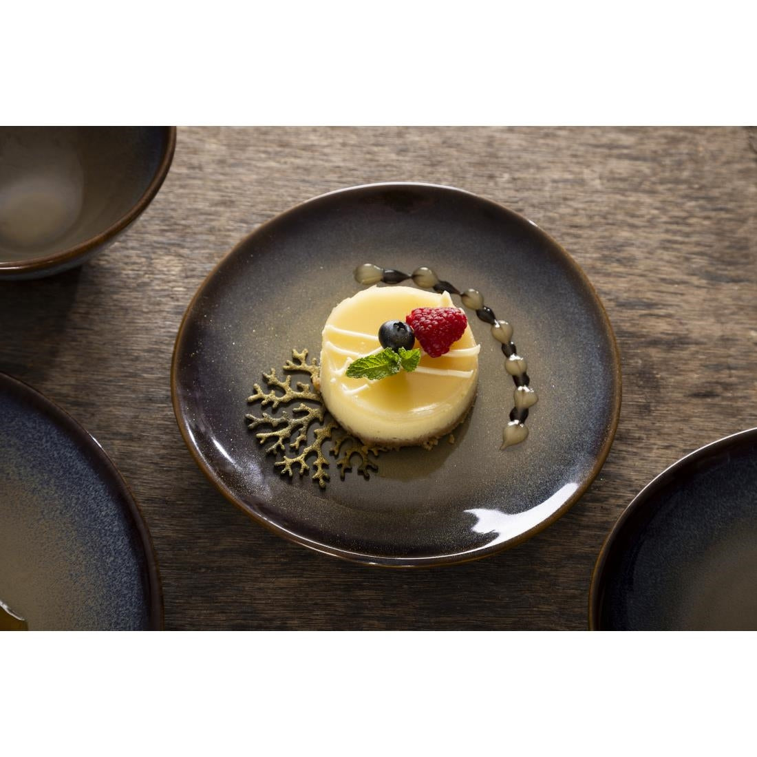 Olympia Birch Aubergine Coupe Plate - 205mm 8" (6 Pack) (205(Ø)mm | Pack Quantity: 6) • PAS-DZ696