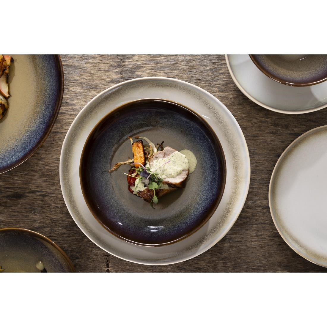 Olympia Birch Aubergine Wide Bowl - 205mm 8" (6 Pack) (205(Ø)mm | Pack Quantity: 6) • PAS-DZ698