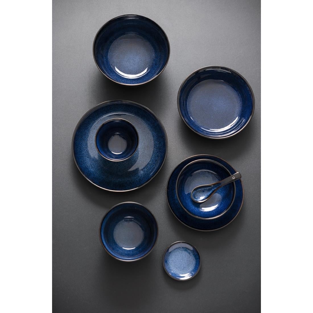Olympia Luna Midnight Blue Coupe Plate - 255mm 10" (4 Pack) (255(Ø)x43(H)mm | Pack Quantity: 4) • PAS-DZ778