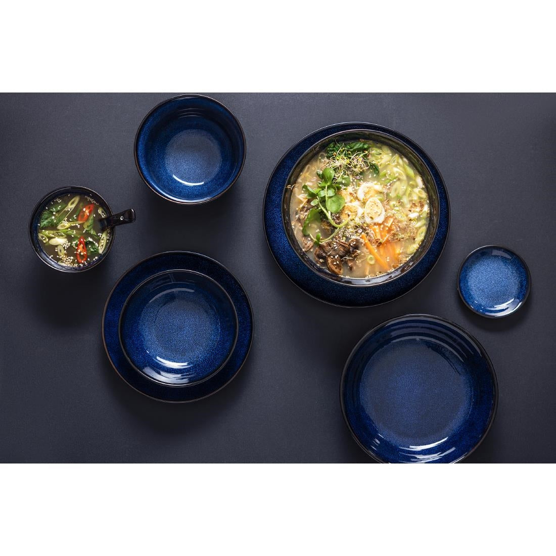 Olympia Luna Midnight Blue Coupe Bowls 210mm (4 Pack) (Pack of 4) • PAS-DZ773