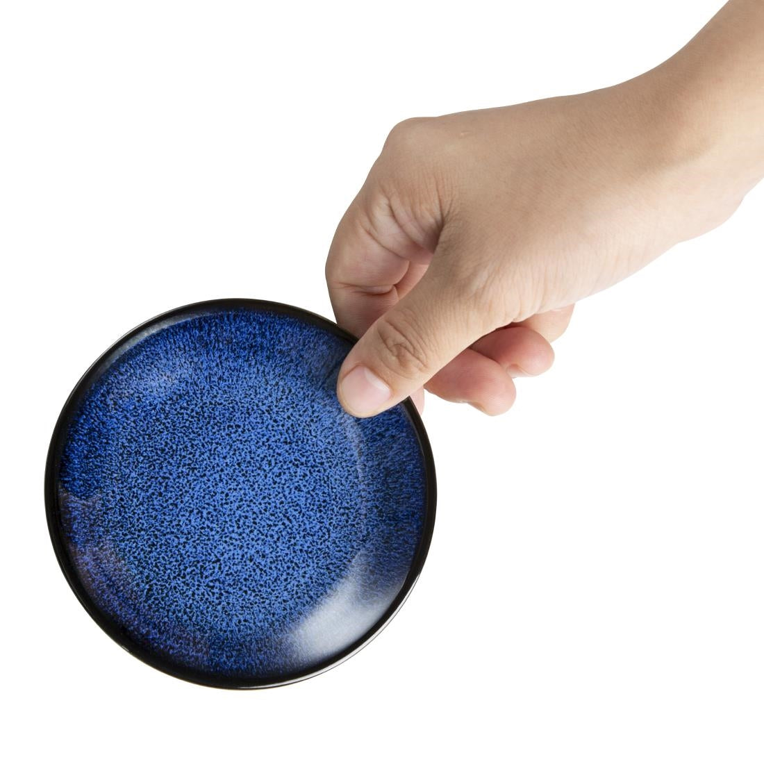 Olympia Luna Midnight Blue Soy Dishes 100mm (12 Pack) (100(Ø)x18(H)mm | Pack Quantity: 12) • PAS-DZ777