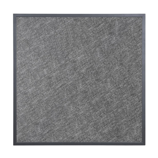 Bolero Black Brushed Mix Outdoor Tempered Glass Table Top Square Grey Trim 700mm • PAS-DZ873