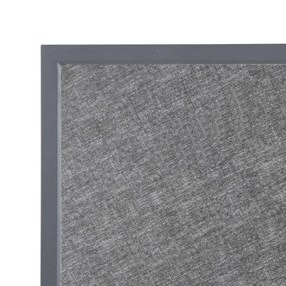 Bolero Black Brushed Mix Outdoor Tempered Glass Table Top Square Grey Trim 700mm • PAS-DZ873