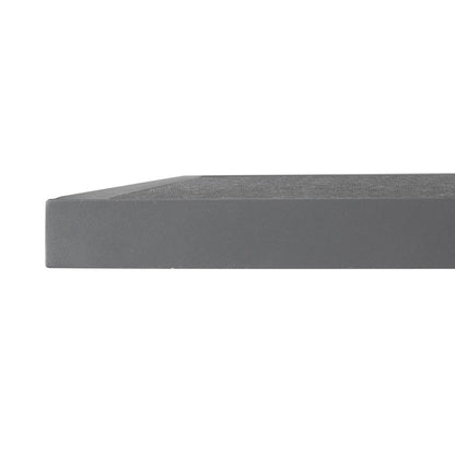 Bolero Black Brushed Mix Outdoor Tempered Glass Table Top Square Grey Trim 700mm (38(H)x700(W)x700(L)mm) • PAS-DZ873