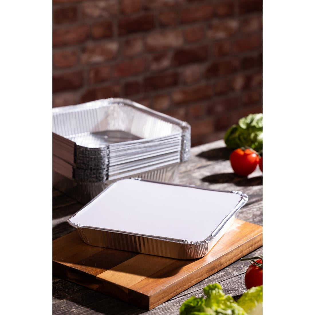 Fiesta Recyclable Shallow Foil Containers 1580ml (200 Pack) (Capacity:1580ml | Pack Quantity: 200) • PAS-DZ893