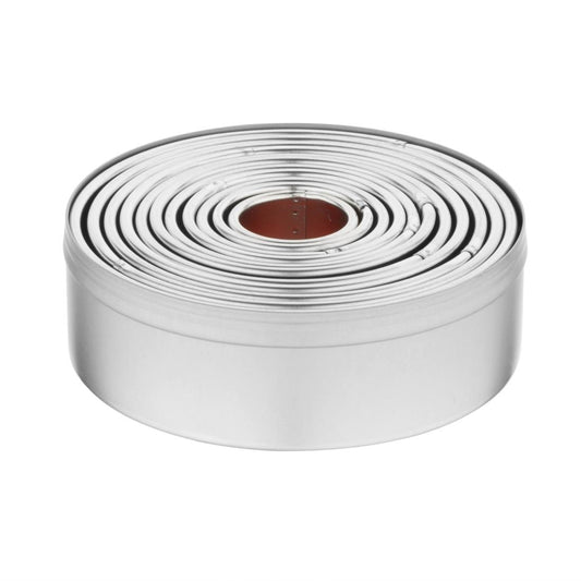Vogue Round Plain Pastry Cutter Set (11 Pack) • PAS-E013