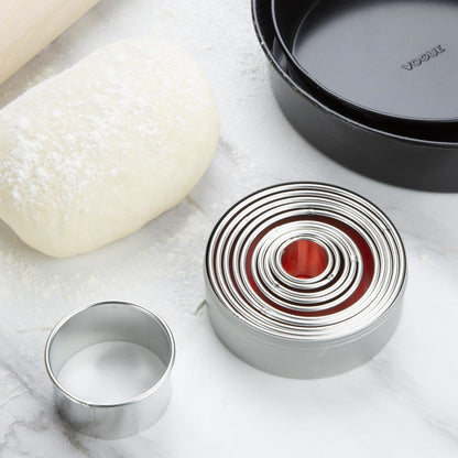 Vogue Round Plain Pastry Cutter Set (11 Pack) • PAS-E013