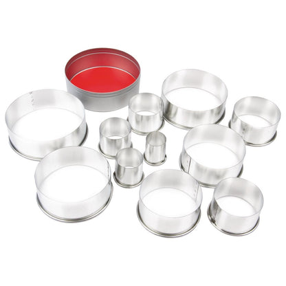 Vogue Round Plain Pastry Cutter Set (11 Pack) • PAS-E013
