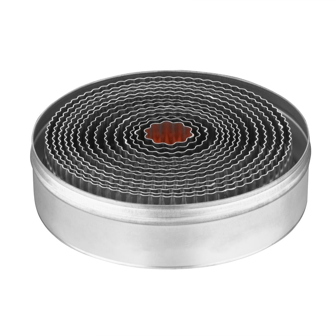 Vogue Round Fluted Pastry Cutter Set (11 Pack) • PAS-E019