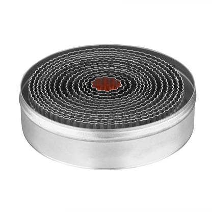 Vogue Round Fluted Pastry Cutter Set (11 Pack) • PAS-E019