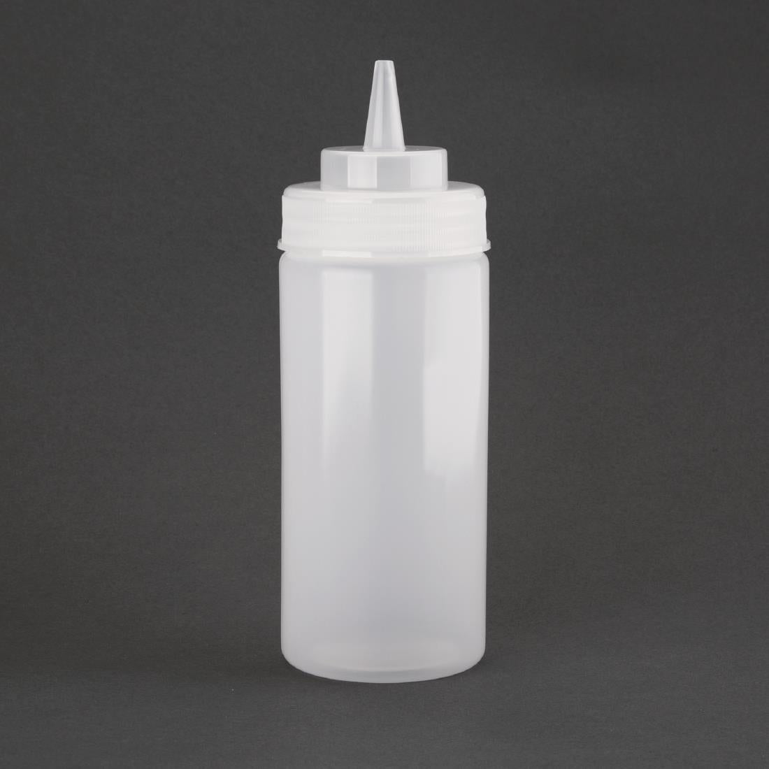 Vogue Clear Wide Neck Squeeze Sauce Bottle 454ml • PAS-E092