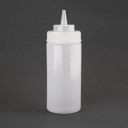 Vogue Clear Wide Neck Squeeze Sauce Bottle 454ml • PAS-E092