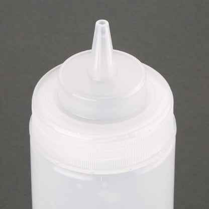 Vogue Clear Wide Neck Squeeze Sauce Bottle 454ml • PAS-E092