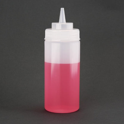 Vogue Clear Wide Neck Squeeze Sauce Bottle 454ml • PAS-E092