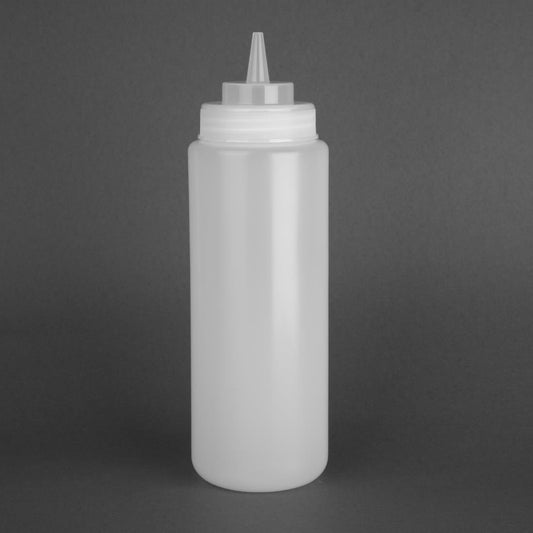 Vogue Clear Wide Neck Squeeze Sauce Bottle 910ml • PAS-E093