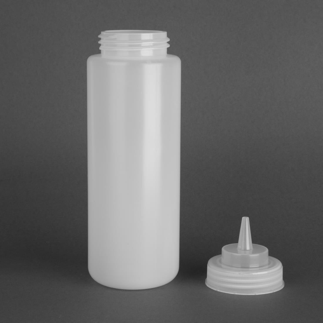 Vogue Clear Wide Neck Squeeze Sauce Bottle 910ml • PAS-E093