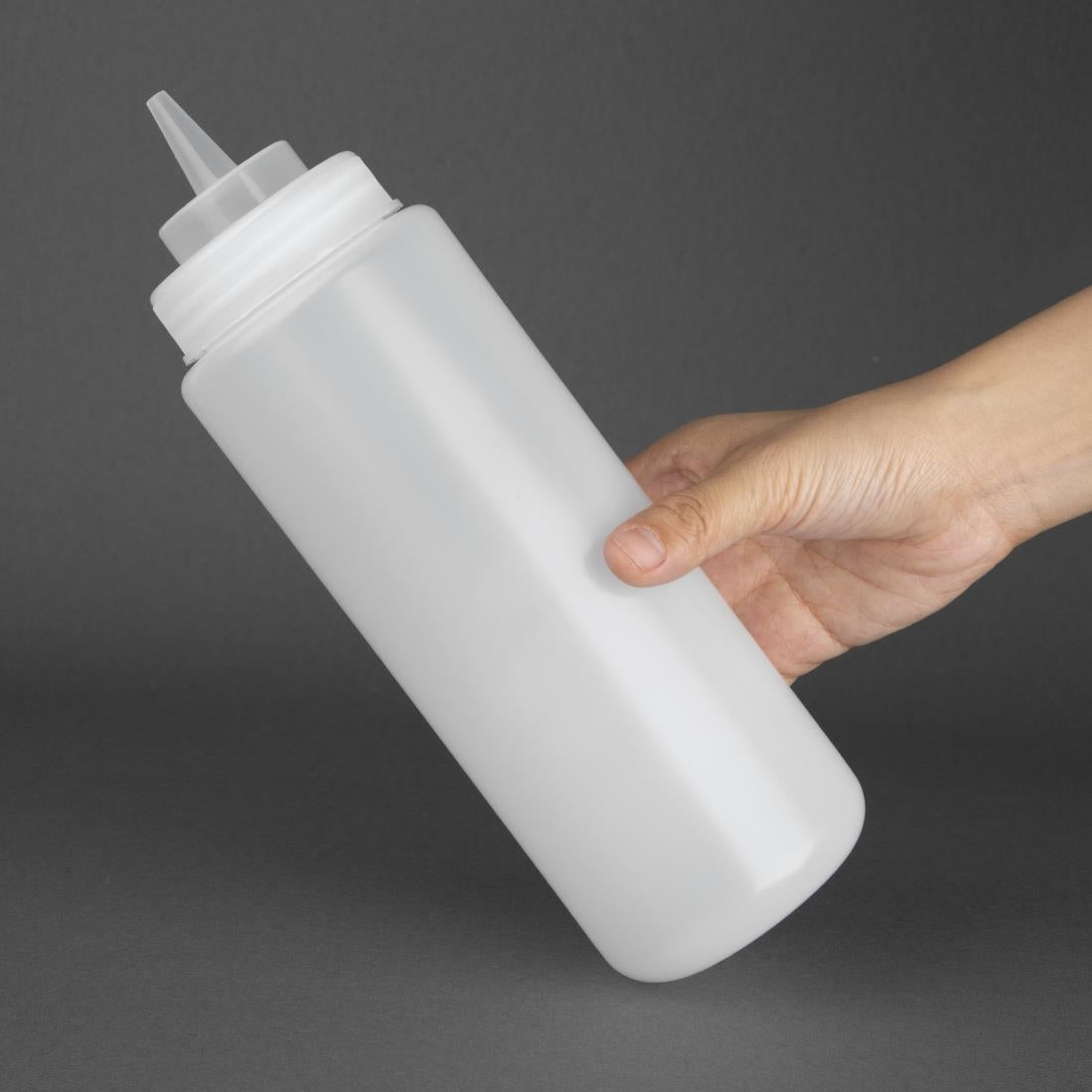Vogue Clear Wide Neck Squeeze Sauce Bottle 910ml • PAS-E093