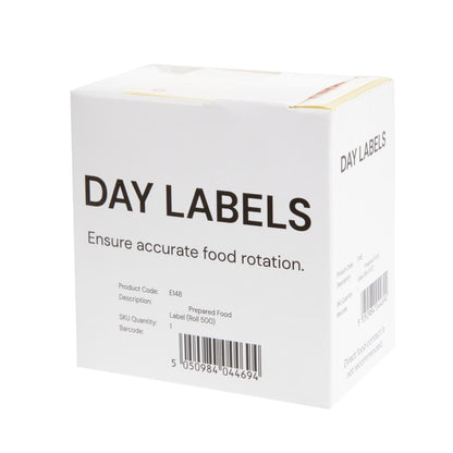 Hygiplas Removable Prepped Food Labels (500 Pack) (50mm | Pack: 500 removeable labels) • PAS-E148