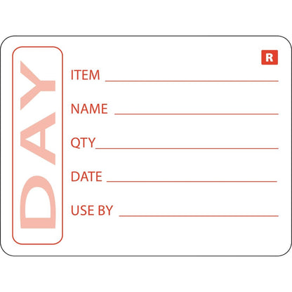 Hygiplas Removable Prepped Food Labels (500 Pack) (50mm | Pack: 500 removeable labels) • PAS-E148