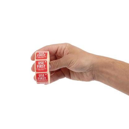 Hygiplas Removable Use First Labels (1000 Pack) (Pack of 1000) • PAS-E149
