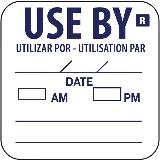 Hygiplas Removable Use By Labels (1000 Pack) • PAS-E150