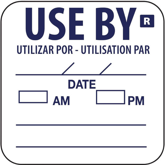 Hygiplas Removable Use By Labels (Pack of 1000) • PAS-E150