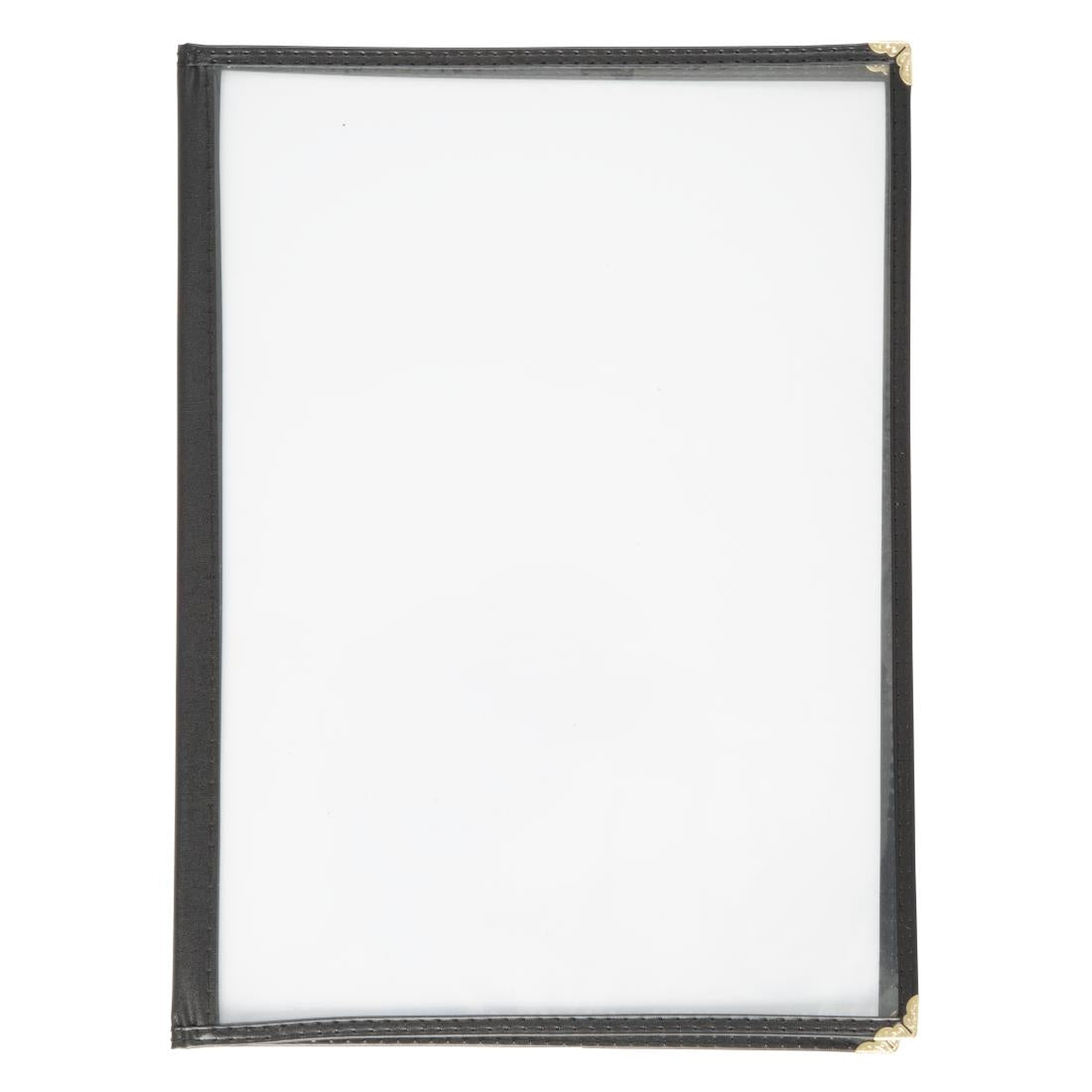 Olympia American Style Menu Cover Four Card Black A4 • PAS-E293
