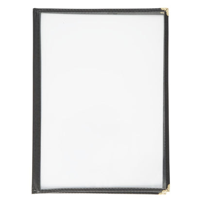 Olympia American Style Menu Cover Four Card Black A4 • PAS-E293