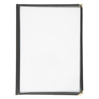 Olympia American Style Menu Cover Four Card Black A4 • PAS-E293