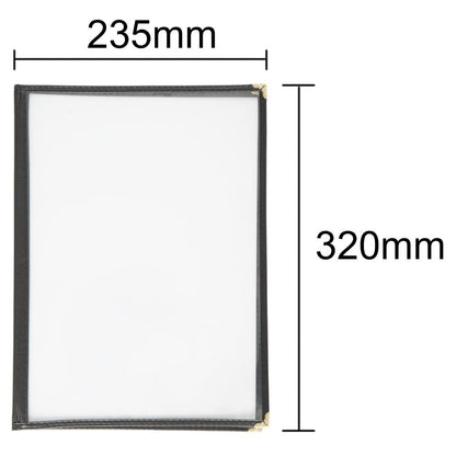 Olympia American Style Menu Cover Four Card Black A4 • PAS-E293