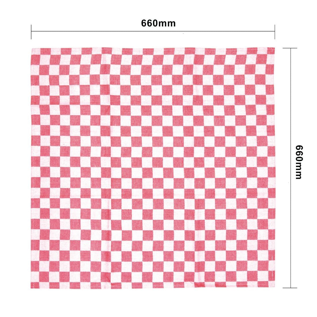 Vogue Chef Tea Towel Red (Red pattern | Size: 660x660mm / 26 x 26") • PAS-E579