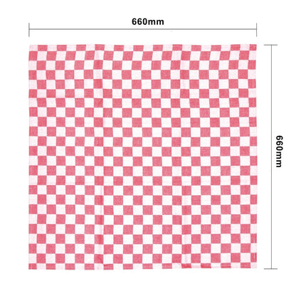 Vogue Chef Tea Towel Red (Red pattern | Size: 660x660mm / 26 x 26") • PAS-E579