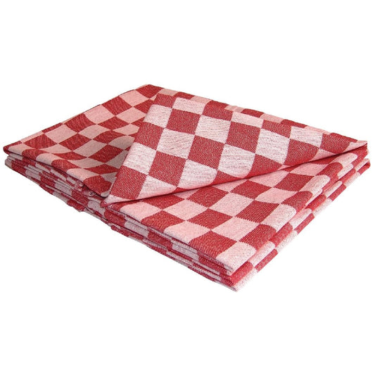 Vogue Chef Tea Towel Red (Red pattern | Size: 660x660mm / 26 x 26") • PAS-E579