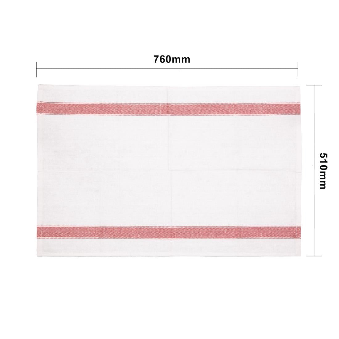Vogue Heavy Single Tea Towel Red • PAS-E915