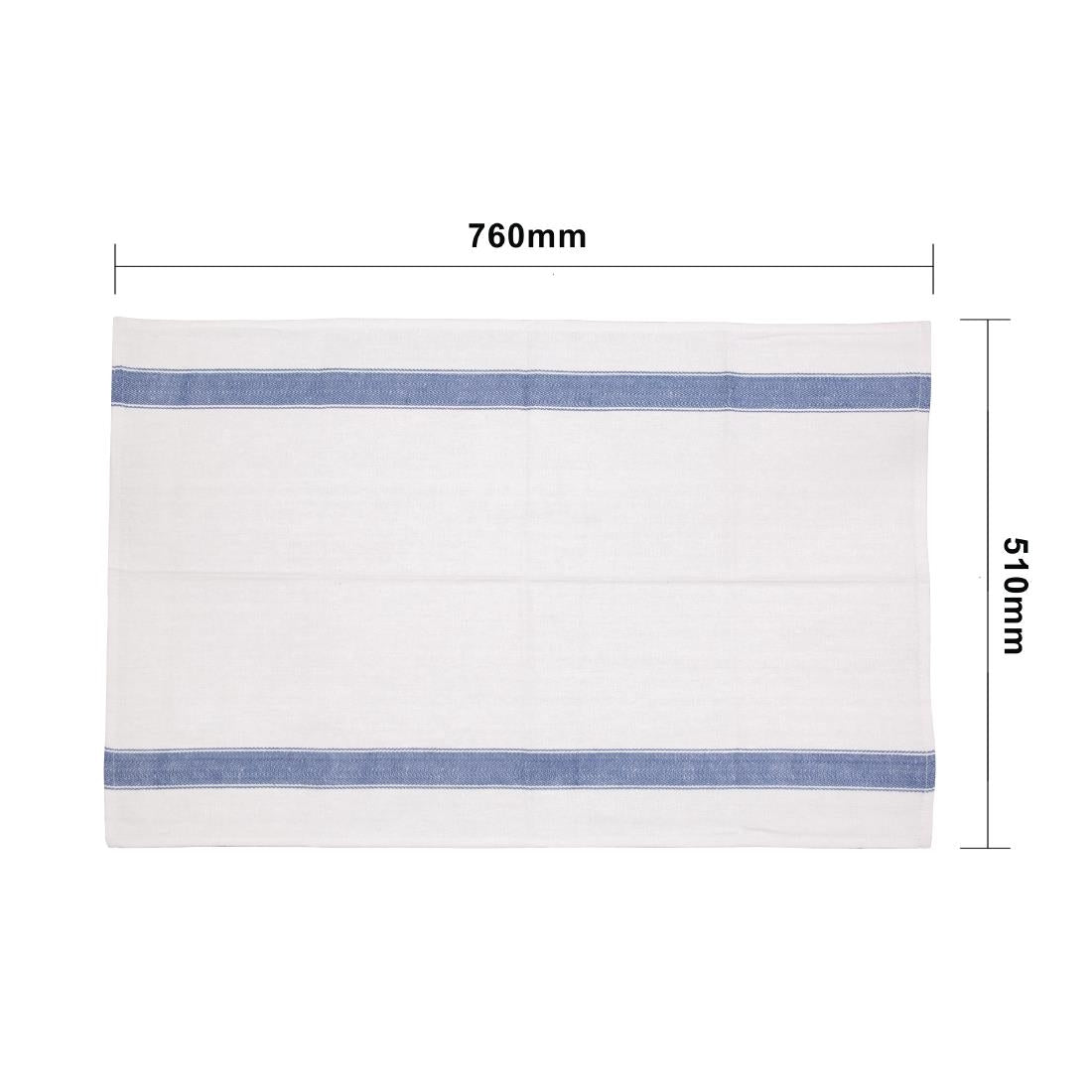 Vogue Heavy Single Tea Towel Blue • PAS-E918