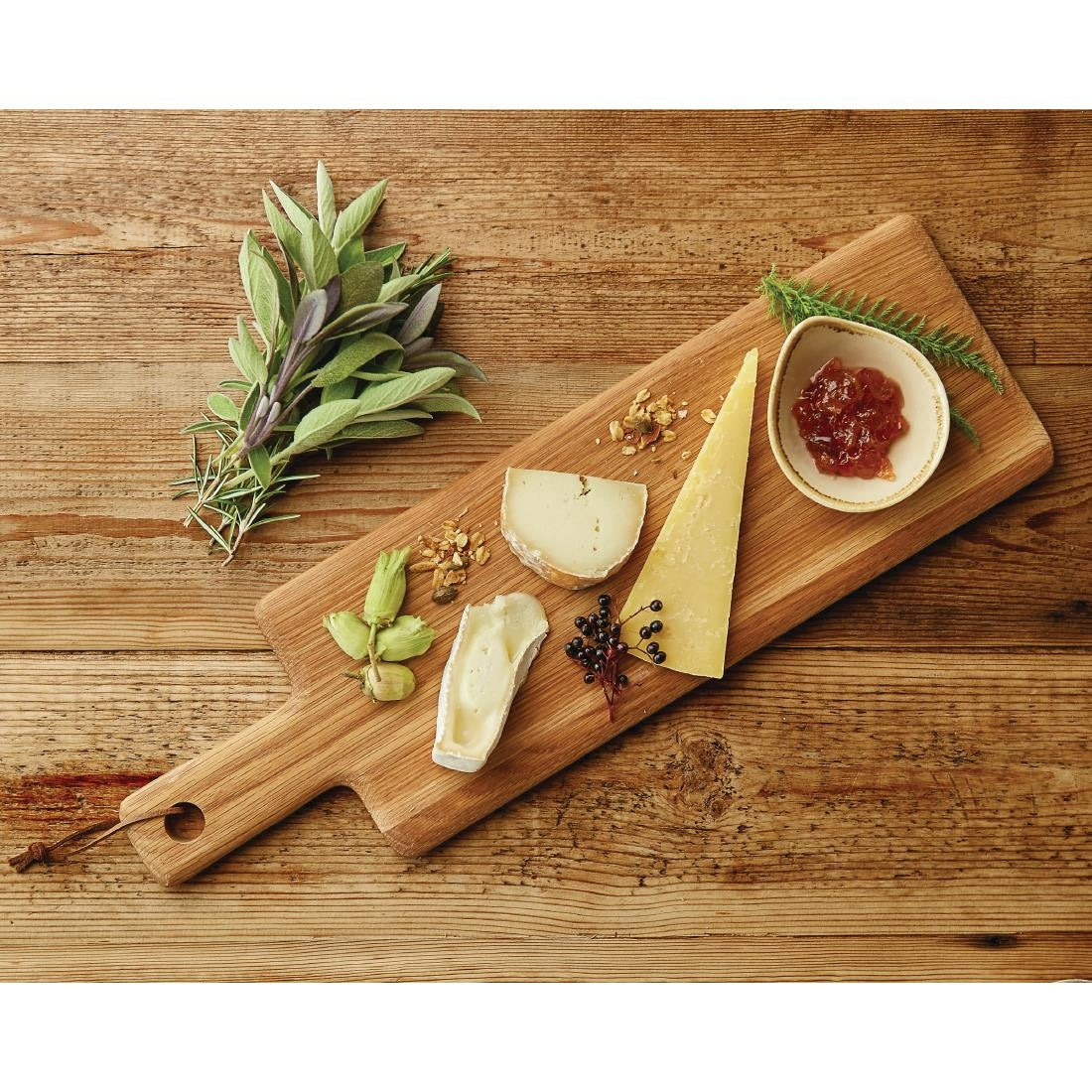 Olympia Oak Handled Wooden Board Medium • PAS-GM309
