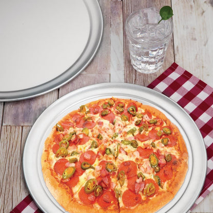Vogue Aluminium Pizza Tray Wide Rim 355mm • PAS-F009