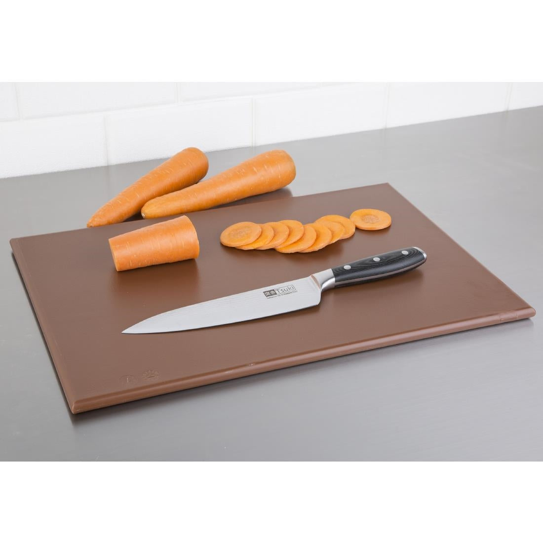 Hygiplas Antibacterial High Density Chopping Board  Brown - 455x305x12mm • PAS-F160