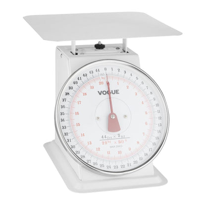 Vogue Kitchen Scale Flat Top 20kg/44lbs -Grad. 50g/2oz • PAS-F175