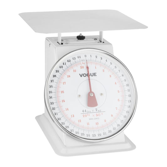 Vogue Kitchen Scale Flat Top 20kg/44Ltrbs -Grad. 50g/2oz • PAS-F175