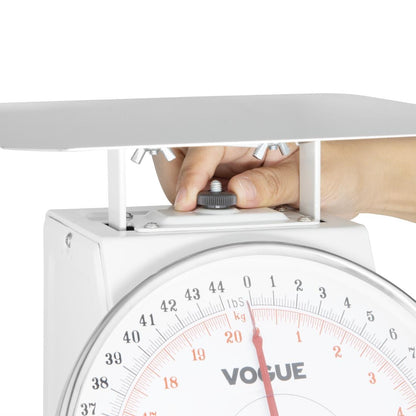 Vogue Kitchen Scale Flat Top 20kg/44lbs -Grad. 50g/2oz • PAS-F175
