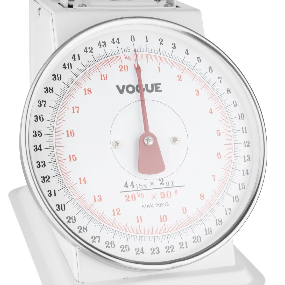 Vogue Kitchen Scale Flat Top 20kg/44lbs -Grad. 50g/2oz • PAS-F175