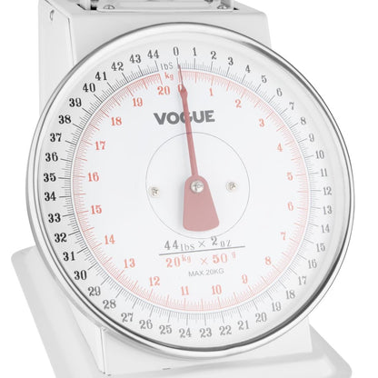 Vogue Kitchen Scale Flat Top 20kg/44lbs -Grad. 50g/2oz • PAS-F175