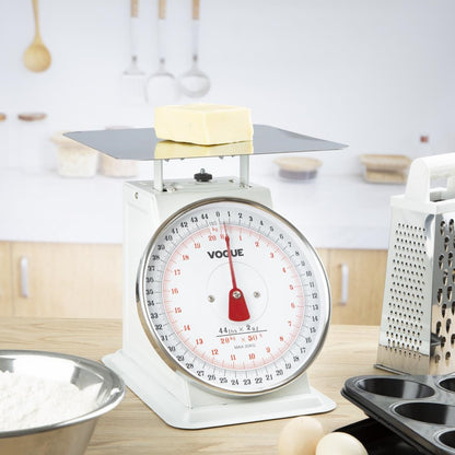 Vogue Kitchen Scale Flat Top 20kg/44lbs -Grad. 50g/2oz • PAS-F175