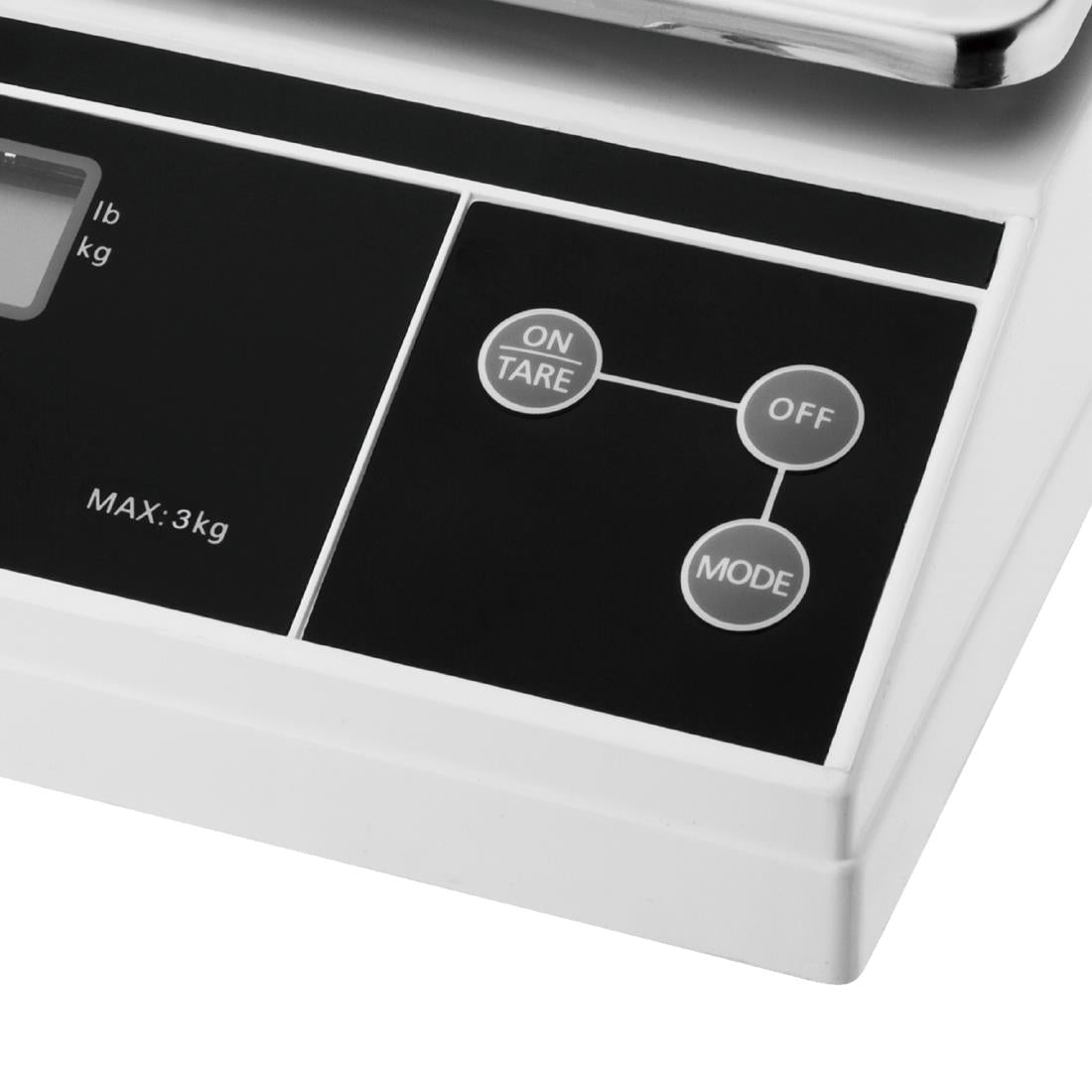Vogue Digital Platform Scale (Not Gov Stamped) 3kg Grad. 1g kg/lbs • PAS-F177-A