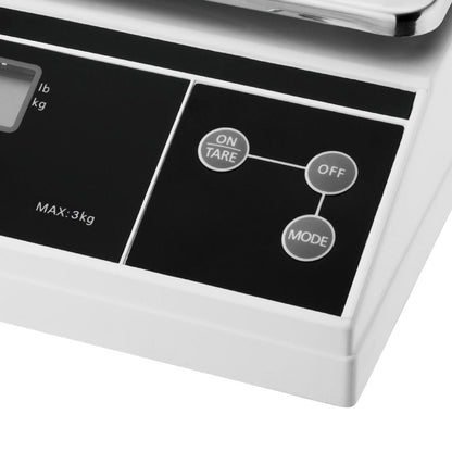 Vogue Digital Platform Scale (Not Gov Stamped) 3kg Grad. 1g kg/lbs • PAS-F177-A
