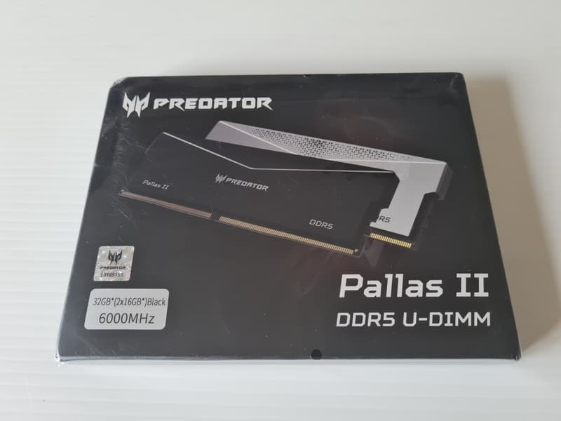RAM: PREDATOR PALLASII DDR5 32GB Black 16GBx2 6000Mhz 1R8 CL34 Black