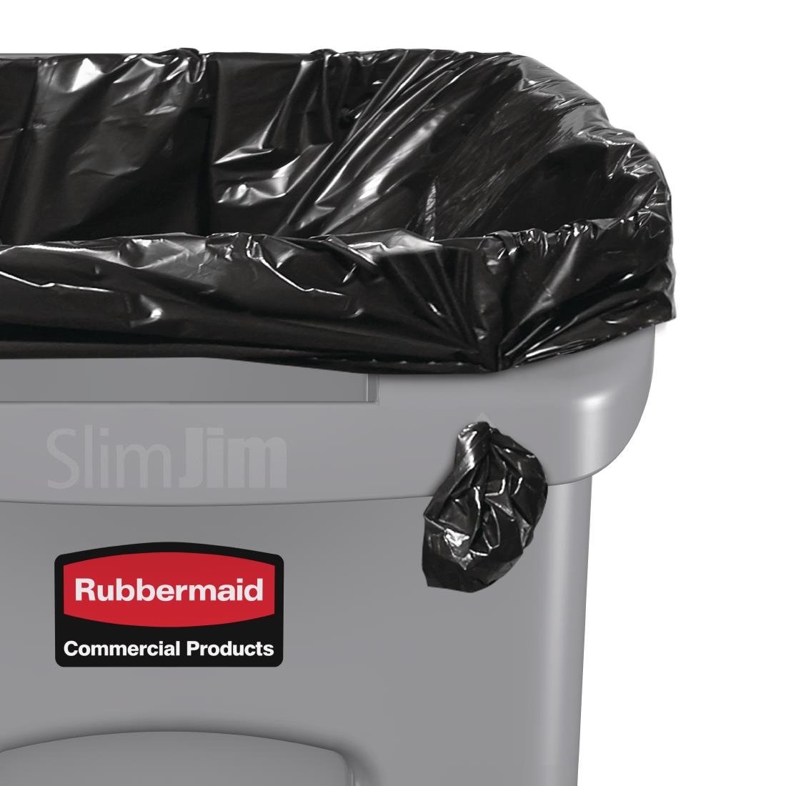 Rubbermaid Slim Jim Container with Venting Channels Grey 60Ltr • PAS-F603