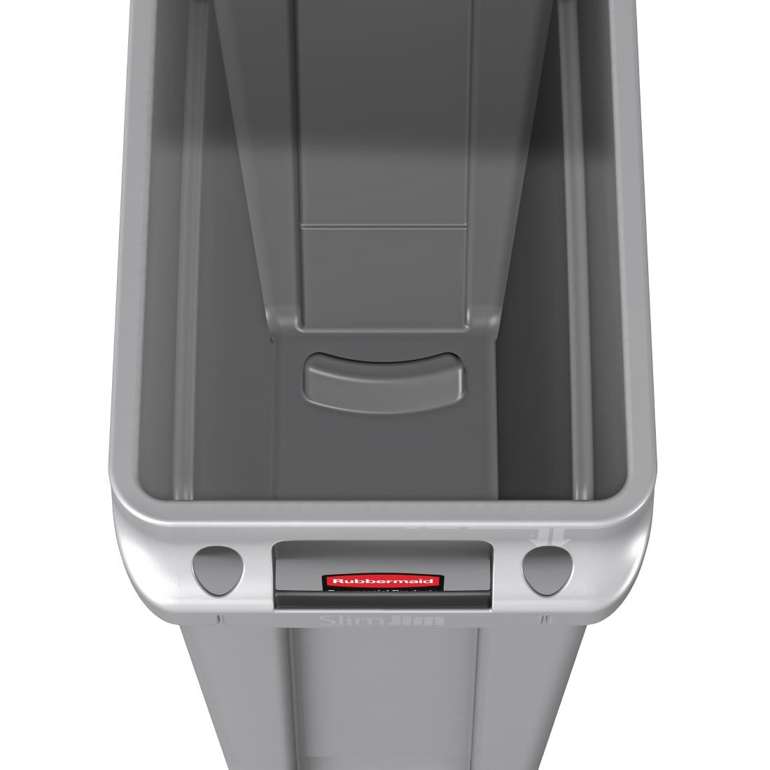 Rubbermaid Slim Jim Container with Venting Channels Grey 60Ltr (Material: Plastic | Colour: Grey | Capacity: 60Ltr | 279(W)x635(H)x558(D)mm) • PAS-F603
