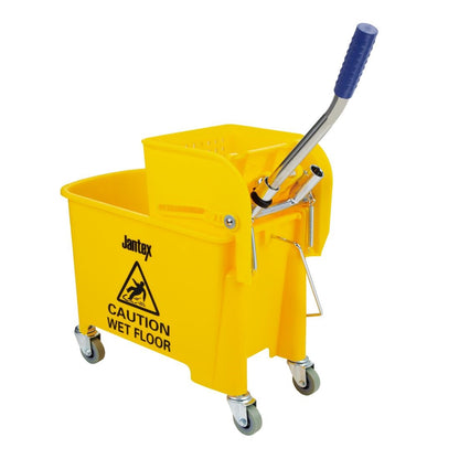 Jantex Mop Bucket & Side Wringer Yellow 15ltr • PAS-F951